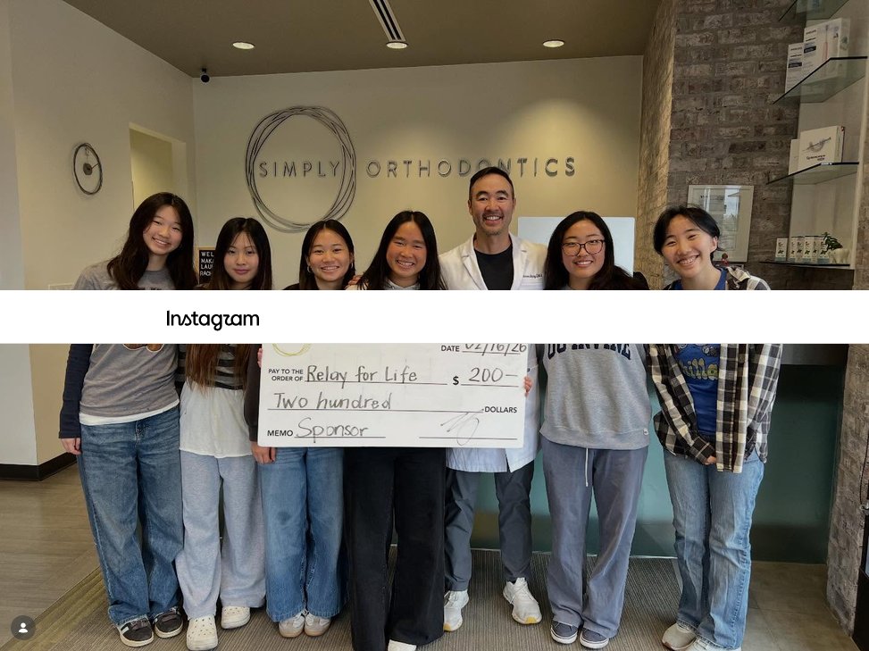 Open Simply Orthodontics teacher sponsorship check presentation